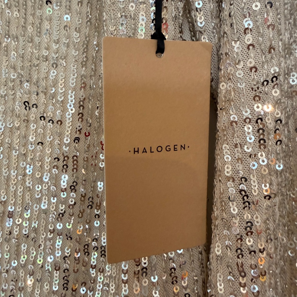 Halogen Silver Sequin Blouse - image 2
